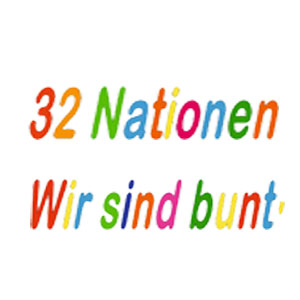 32 Nationen - Wir sind bunt!